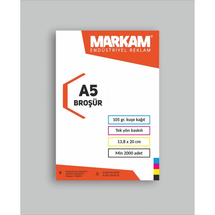 A5 Tek Yön Broşür (2000 ADET)
