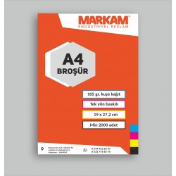 A4 Tek Yön Broşür (2000 ADET)