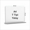 A4 T Tipi Yatay Pleksi Föylük 298mm x 210mm A4 T Tipi Yatay Pleksi Föylük 298mm x 210mm