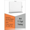 A4 T Tipi Yatay Pleksi Föylük 298mm x 210mm A4 T Tipi Yatay Pleksi Föylük 298mm x 210mm