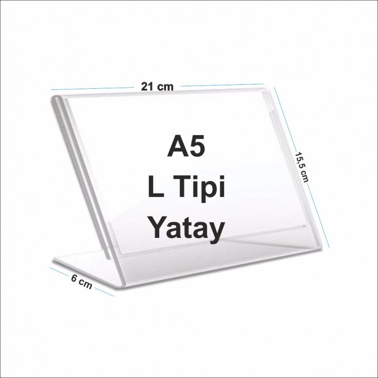 A5 L Tipi Yatay Pleksi Föylük 148mmx210mm A5 L Tipi Yatay Pleksi Föylük 148mmx210mm
