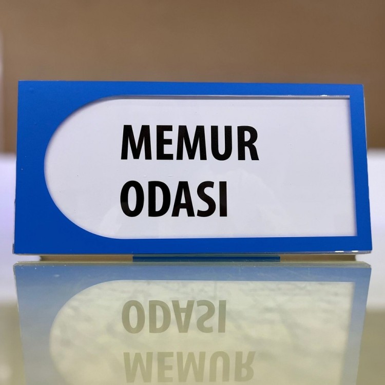 Pleksi Okul Kapı İsimliği