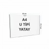 A4 U Tipi Yatay Pleksi Föylük 298mm x 210mm