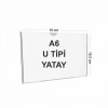 A6 U Tipi Yatay Pleksi Föylük 105mm x 148mm