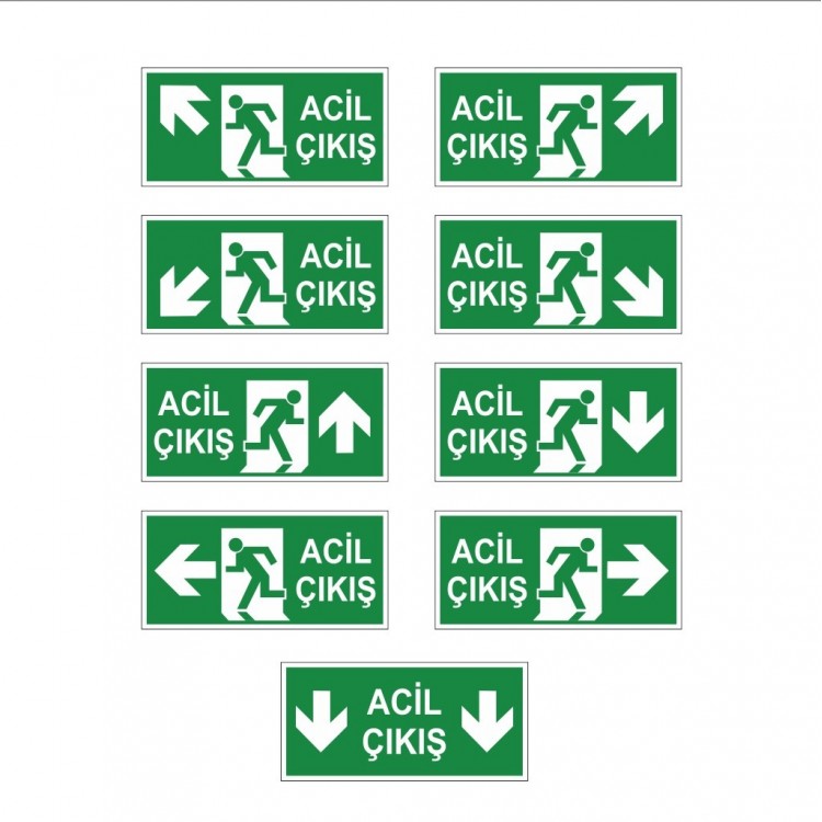 Acil Çıkış Levhası - Fotolümenli