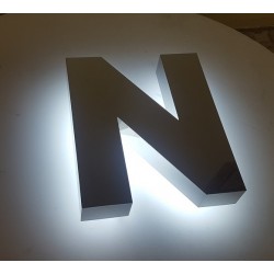 Endirekt  Aydınlatmalı Krom Kutu Harf