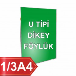 10,5x21 cm  U Tipi Dikey Pleksi Föylük 105mm x 210 mm