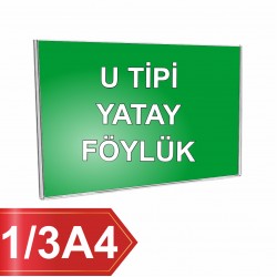 10,5x21 cm U Tipi Yatay Pleksi Föylük 105mm x 210 mm