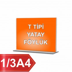 10,5cm x 21cm T Tipi Yatay Pleksi Föylük