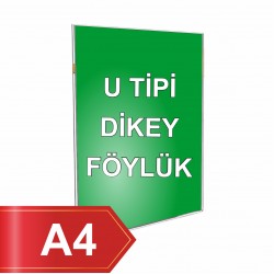 A4 U Tipi Dikey Pleksi Föylük 298mm x 210mm