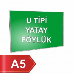 A5 U Tipi Yatay Pleksi Föylük 148mm x 210mm