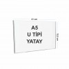 A5 U Tipi Yatay Pleksi Föylük 148mm x 210mm A5 U Tipi Yatay Pleksi Föylük 148mm x 210mm