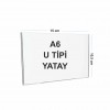 A6 U Tipi Yatay Pleksi Föylük 105mm x 148mm