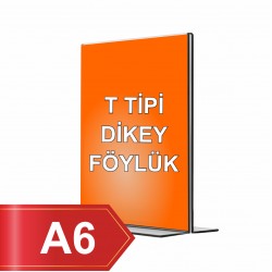 A6 T Tipi Dikey Pleksi Föylük 148mmx105mm