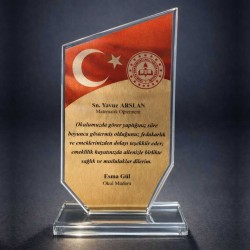 Kristal Plaket (Metal Baskılı)