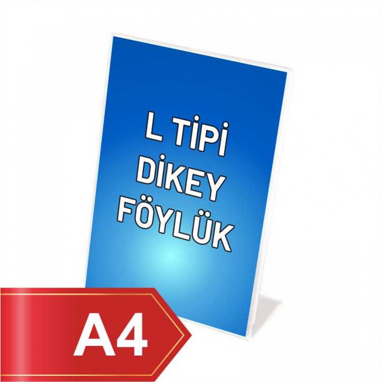 A4 L Tipi Dikey Pleksi Föylük 298mm x 210mm