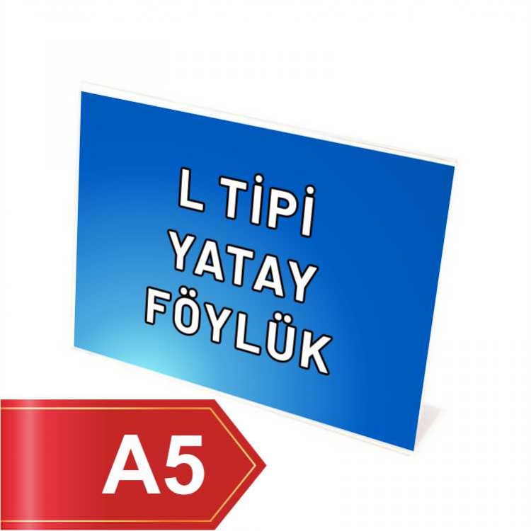 A5 L Tipi Yatay Pleksi Föylük 148mmx210mm