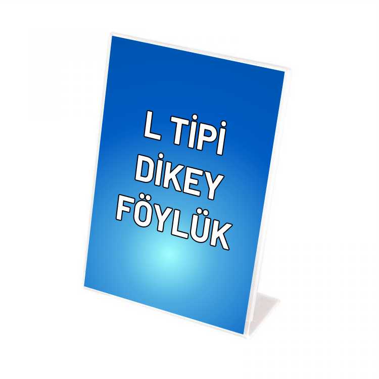 10,5cm x 21cm L Tipi Dikey Pleksi Föylük