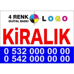70x100 cm SATILIK - KİRALIK Emlakçı afişi