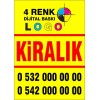 50x70 cmSATILIK - KİRALIK Emlakçı afişi