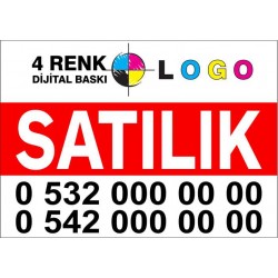 80x120 cm SATILIK - KİRALIK Emlakçı afişi