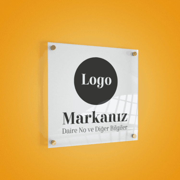 Pleksi kapı tabelası- 3 mm